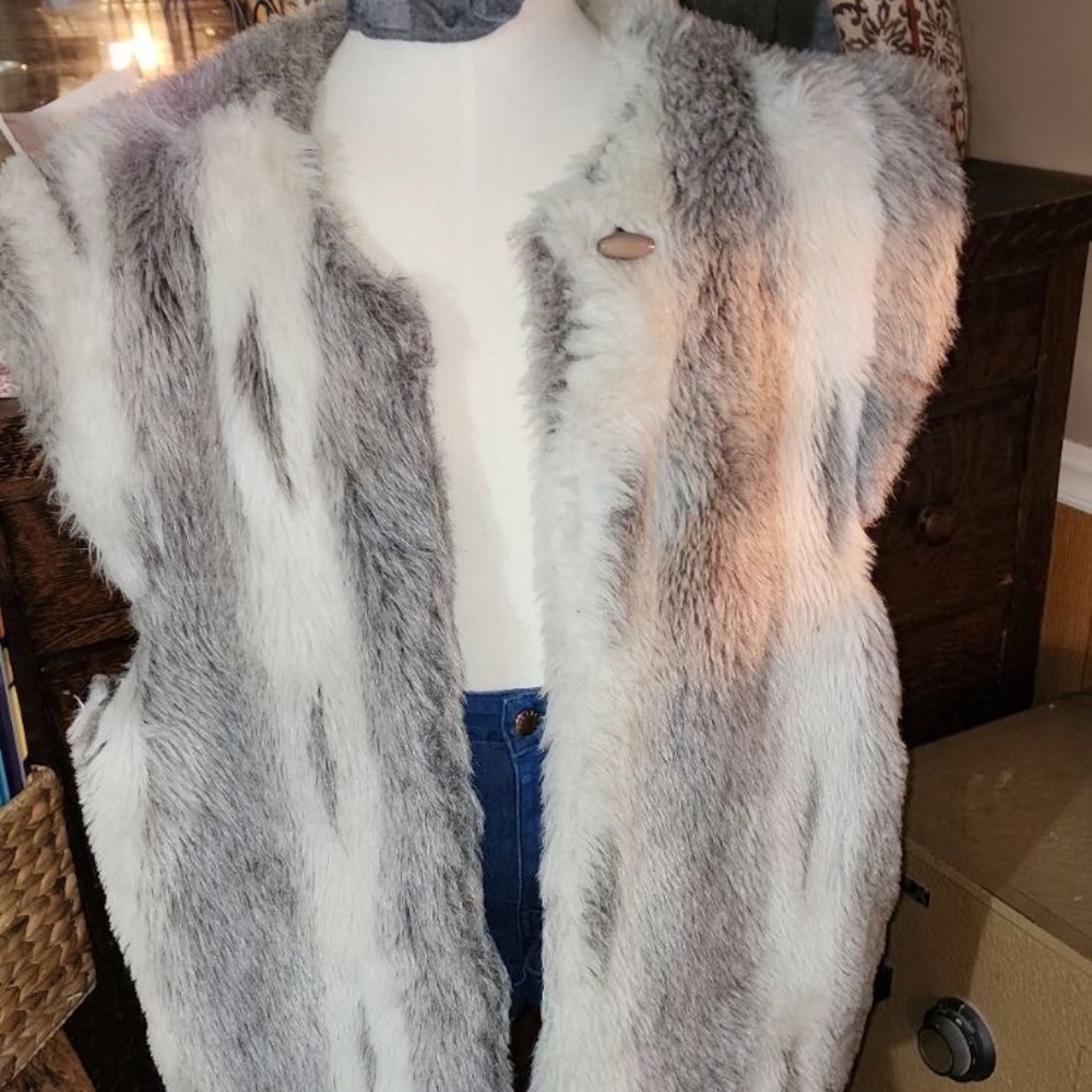 Vintage Cher faux fur vest